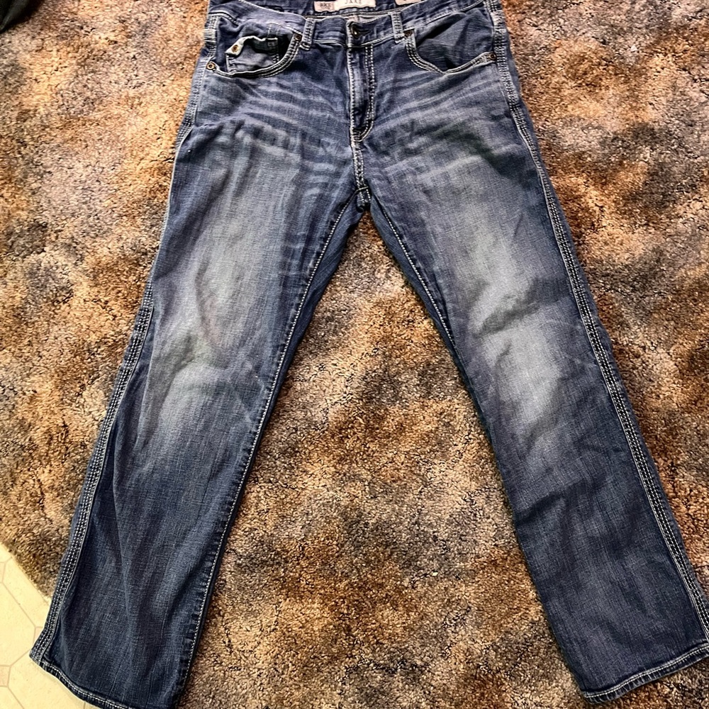 BKE Men's Classic Indigo Straight Jeans